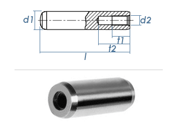 8 x 30mm Zylinderstift mit Innengewinde DIN 7979 - Tol. m6 (1 Stk.)