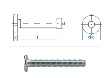 M6 x 20mm Zylinderkopfschrauben SW4 verzinkt (10 Stk.)
