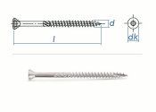 4,5 x 60mm Holzbauschrauben Zierkopf TX Edelstahl C1...
