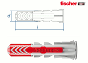 6 x 30mm Fischer DUOPOWER Dübel (10 Stk.)