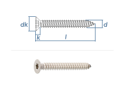 5,5 x 45mm Blechschrauben Senkkopf TX Edelstahl A2...