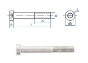 M8 x 30mm Zylinderschraube DIN7984 Edelstahl A2  (10 Stk.)